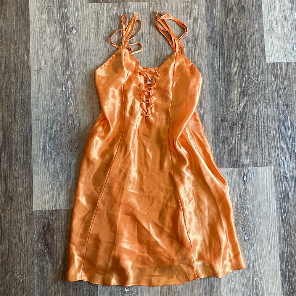 Beautiful slip dress orange